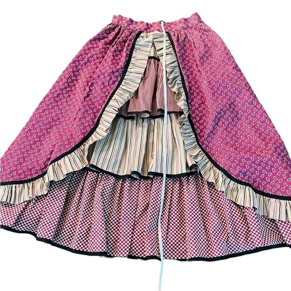 NOAH’S FLOOD DALLAS, TEXAS VINTAGE PAISELY, RUFFLED COOKS’S APRON SKIRT SIZE 5/6 - Picture 6 of 9